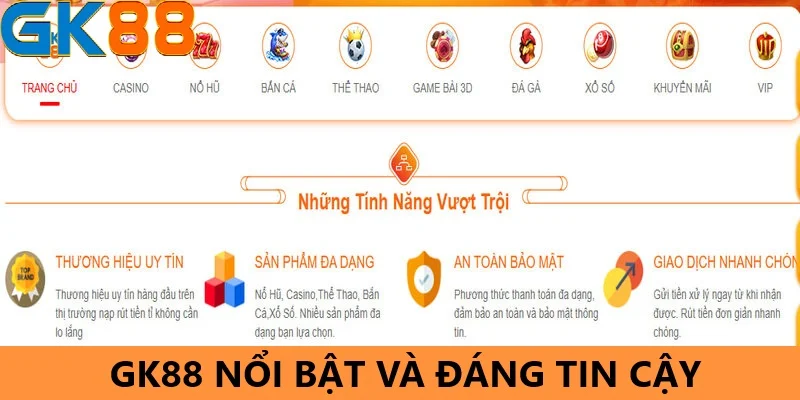 Những Lợi Thế nổi bật của GK88